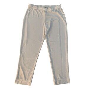 Clara Sun Woo Womens size S White Pull On Cropped Stretch Pants Elastic Waist